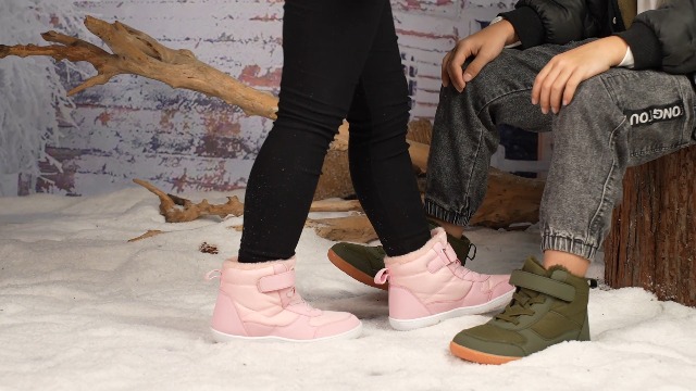 WIWIDANG Blotevoetenschoenen voor kinderen, winter, waterdicht, blotevoetenschoenen voor kinderen, herfst, kid winter Pro, blote voeten schoenen heren dames, zwart, 35 EU