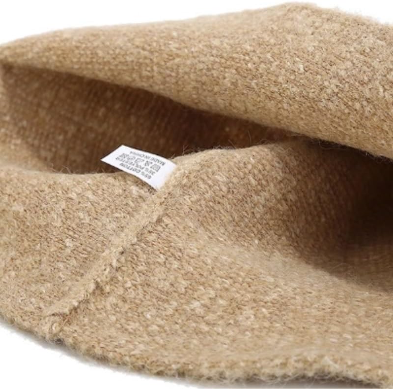 Outdoor Retro Lambskin Fisherman Hat Japanese Basin Hat Bucket Hat for Travel Camping