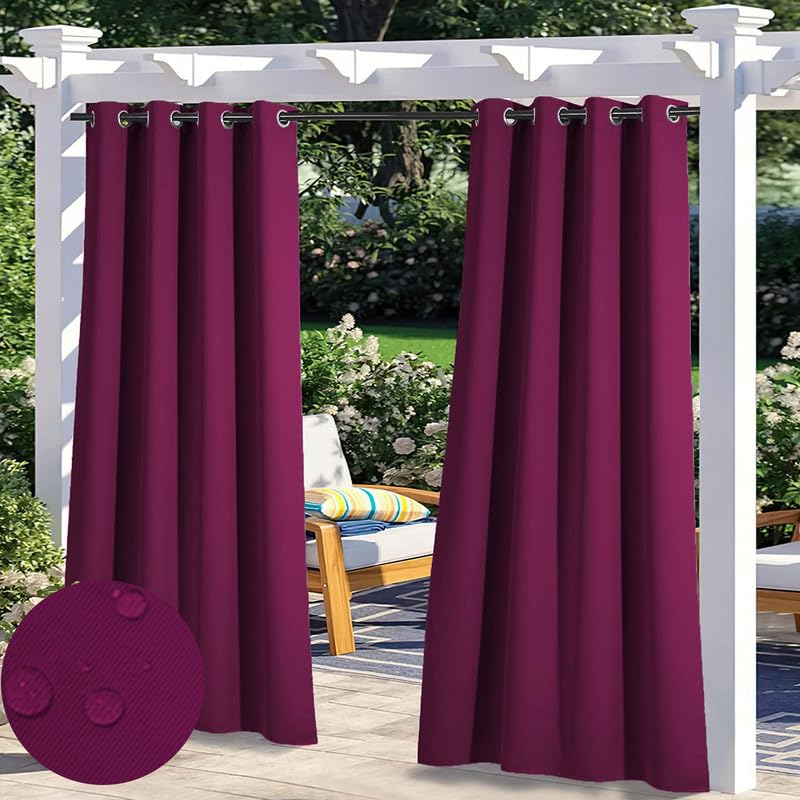 Rideaux occultants imperméables pour isoler du froid et de la chaleur marron