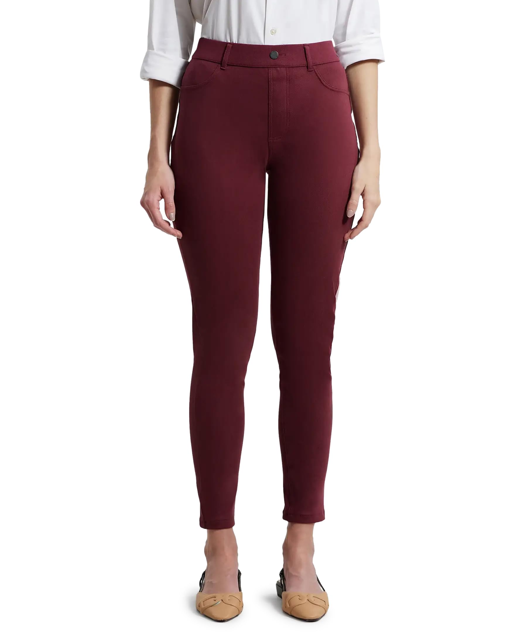 jockey IW16 Women's Super Combed Cotton Rich Elastane Stretch Slim Fit High Rise Jeggings with Pockets-picture-45