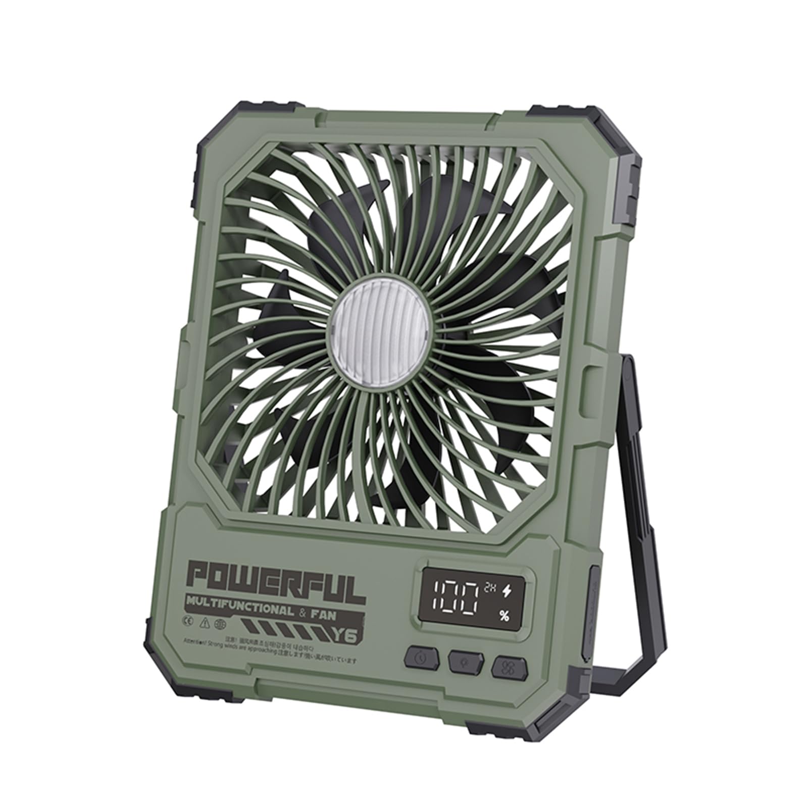 Ventilador de camping de 20000 mAh con luz LED y control remoto para viajes