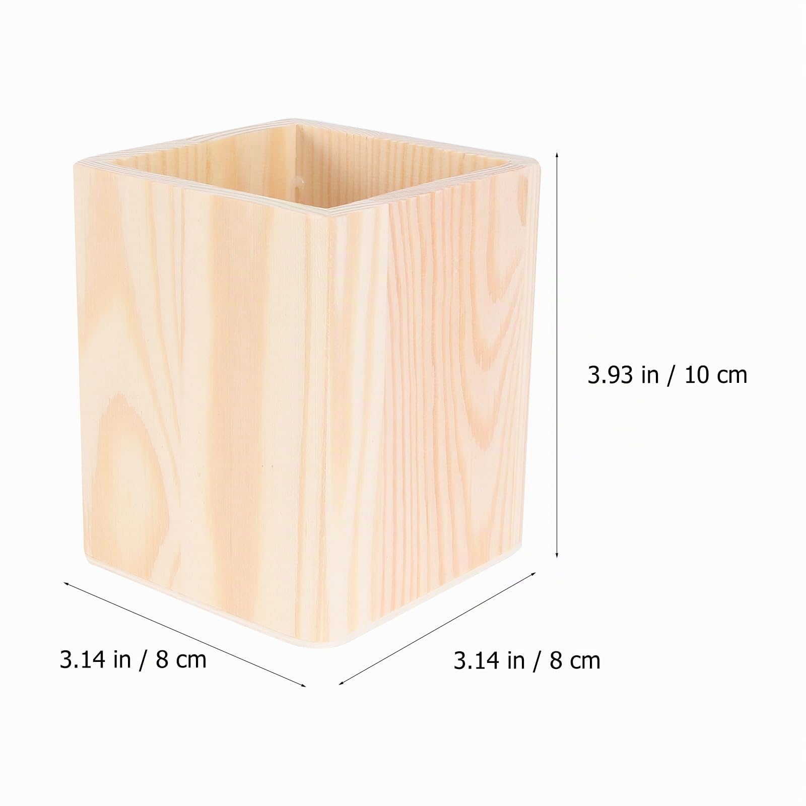 Cabilock Organizador De Oficina De Madera Con Compartimento Único 3.93X9.44X3.14In Contenedor Para Materiales Pequeños Caja Portalápices Sólido Ideal Para Escritorio Hogar Y Diy Graffiti