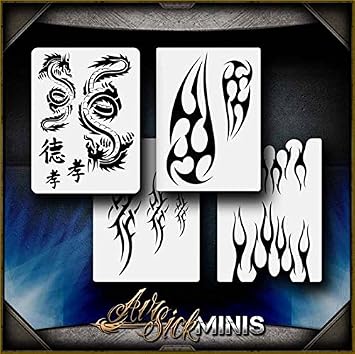 Mini Tribal Set AirSick Airbrush Stencil Template