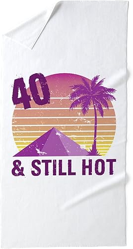 CafePress Divertida toalla de playa grande para cumpleaños número 40, toalla suave con diseño único