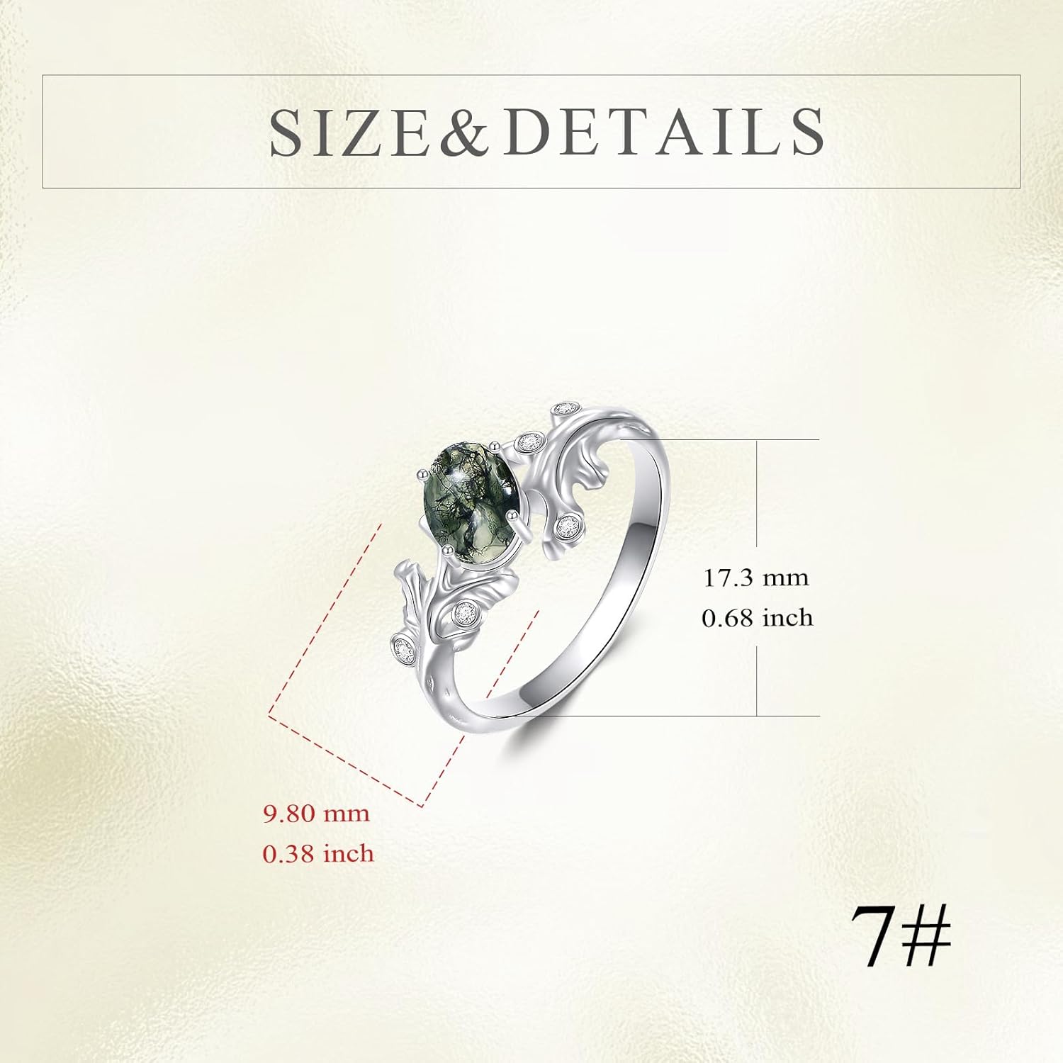 YFN 925 Sterling Silver Natural Moss Agate/Turquoise Ring Set for Women Leaf Engagement Wedding Promise Ring Jewelry Gift for Anniversary Birthday Valentine's Day Christmas