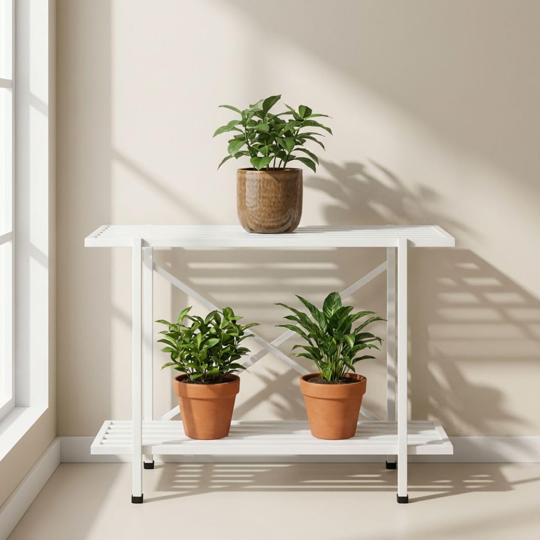 Adam Plant Stand - 2 Tier Iron Flower Pot Stand -11