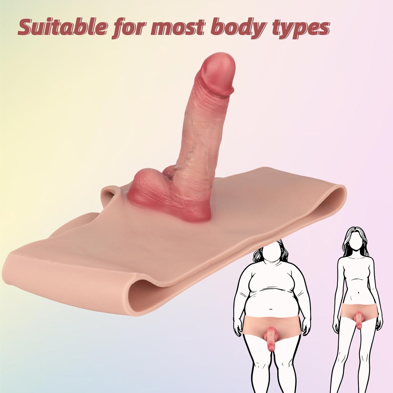 Realistic Dildo Panties, Hollow Strap On Dildo Harness with Reusable Wearable Penis Sleeve, Hand Free Wearable Panty Male Penis Extender Sex Toys for Male Gay Couples