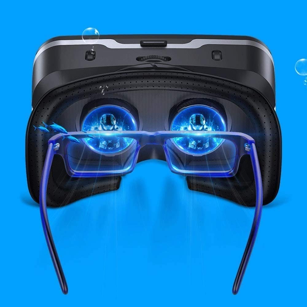 VR Auriculares compatibles con teléfonos iOS y Android - Gafas de Realidad virtuales | Gafas cómodas y Ajustables con protección de Ojos Completa | Regalo para niños y Adultos.