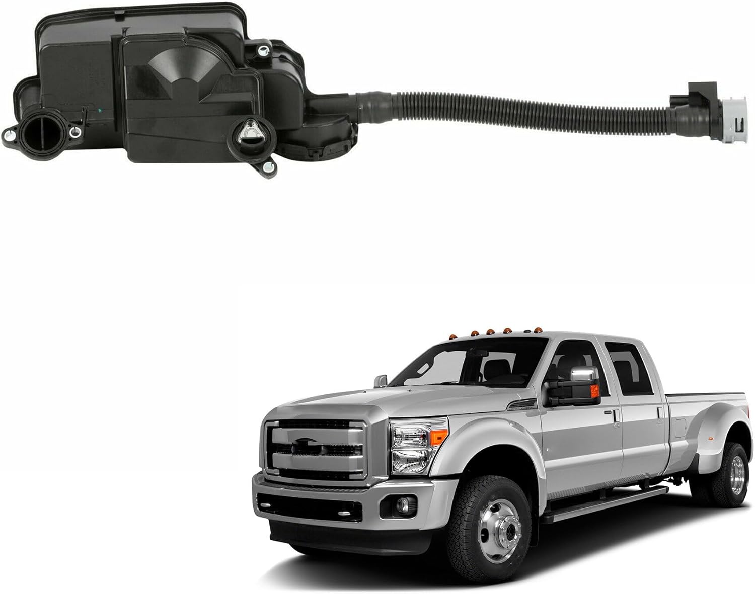 PCV CCV Oil Separator Assembly Replacement for 2011-2016 F350 F450 F550 Super Duty 6.7L DC3Z6A785C