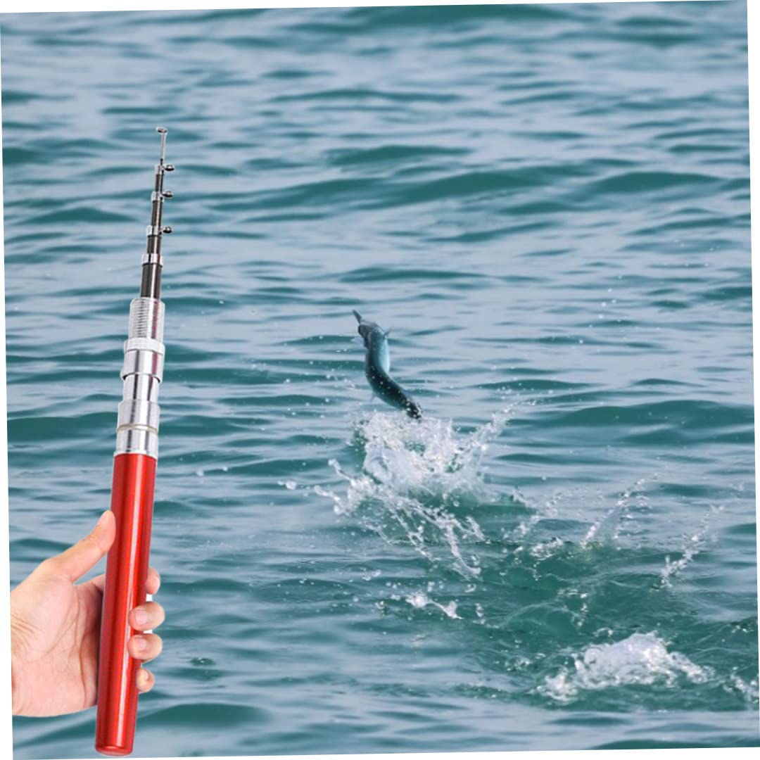 Jorzer Mini Stift Aussehen Fischereistange tragbare rotierende Rad Angelrute Winter Außenfischereisenfischereizubehör Accessoires