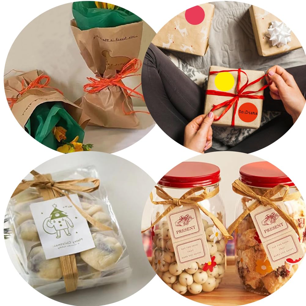 Nastro Di Rafia Bicolore Oro Crema 200m