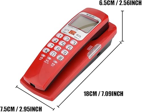 Miniatura 9 de Teléfono fijo con cable FSKDTMF, función de devolución de llamada y teléfono doméstico de repetición de una tecla, para el hogar u oficina