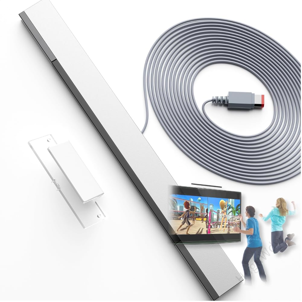 Wii Sensor Bar Original Wii Sensor IR Signal Ray Sensor Bar Wired Receiver with a Stand for Nintendo WII/WIIU