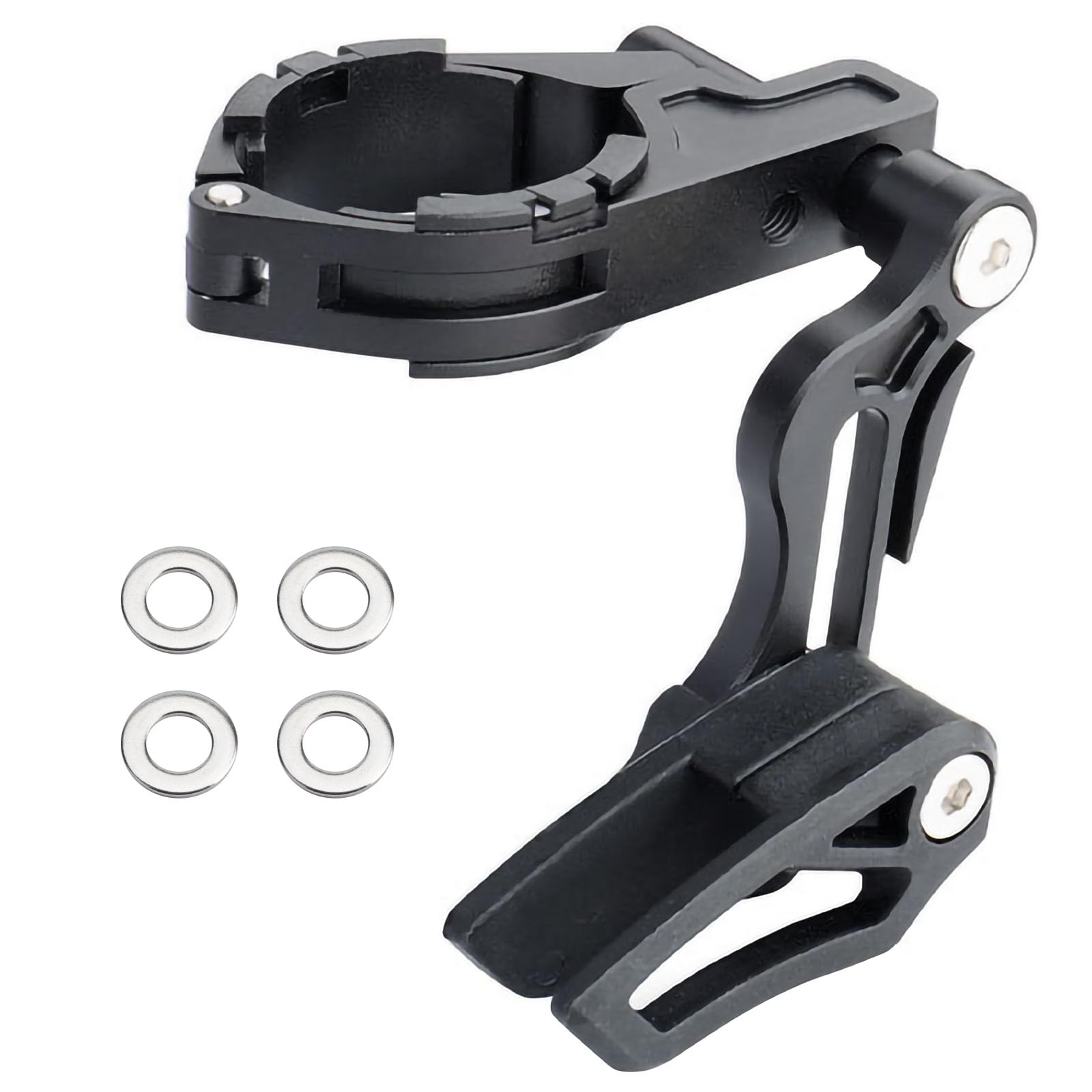 Chain Guide Mountain Bike Chain Guide Bike MTB Chain Guide Guard Bicycle Chain Protector Suitable for Circular Seat Tube Single Disc Chain Guide Adapter 26-36MM (Nylon + Aluminum Alloy Black)