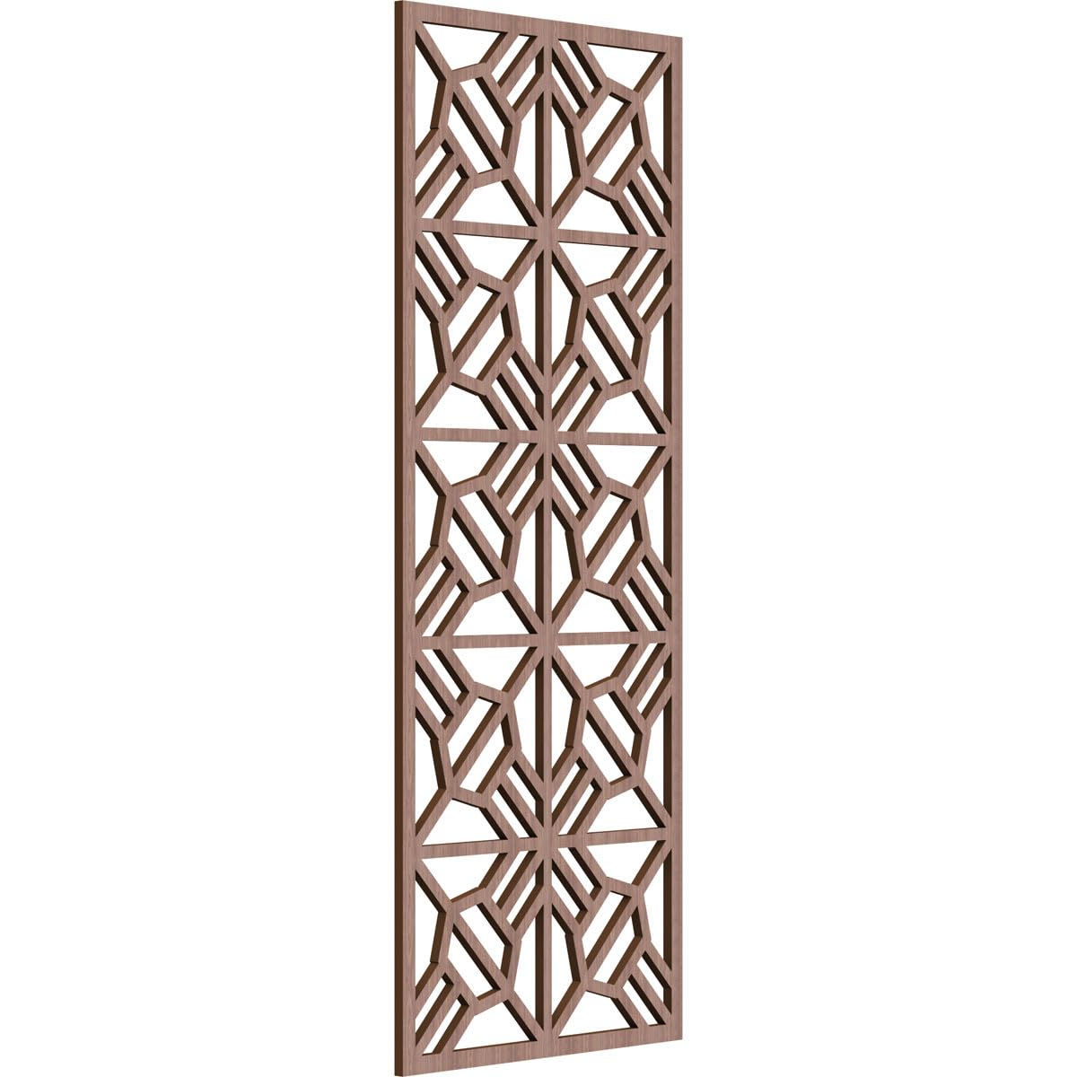 Auburn Decorative Pierced Fretwork Wood Wall Panels, 17 3/8"W x 44 3/8"H x 3/8"T, Walnut