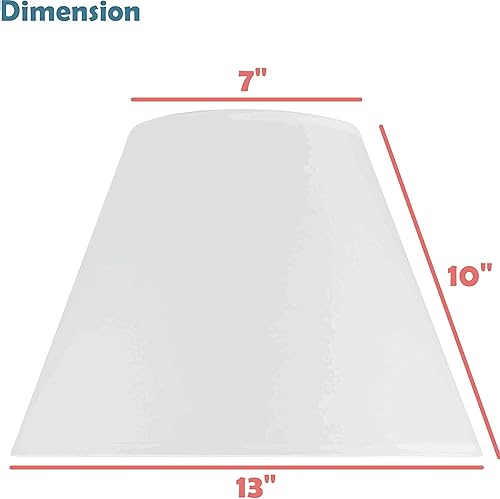Miniatura 5 de Aspen Creative 32072, pantalla de araña de transición imperio rígido, hongo plisado siena marrón, 7 pulgadas superior x 13 pulgadas parte inferior x