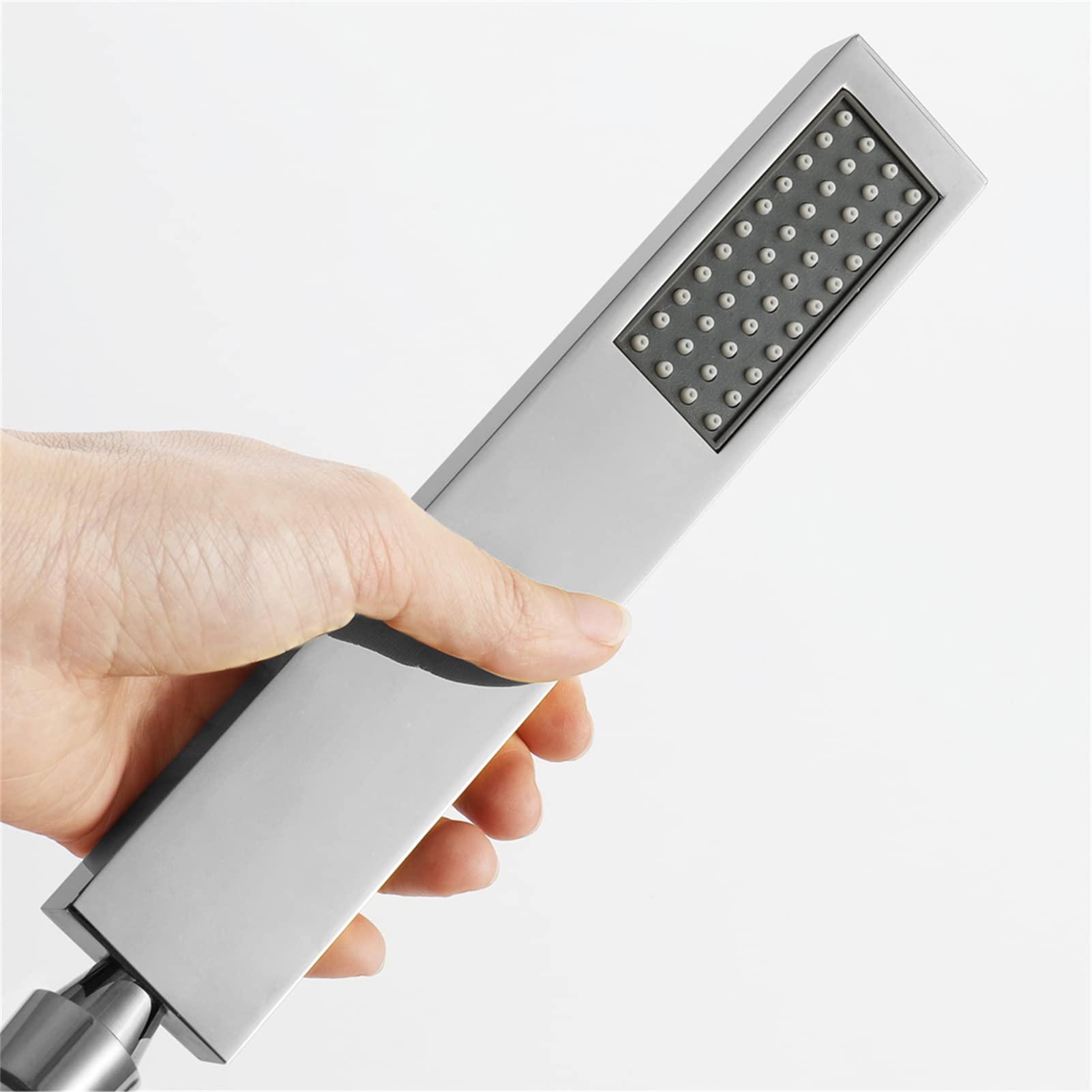 Soffione doccia portatile ad alta pressione con barra di scorrimento regolabile, kit doccia a parete, tubo flessibile, perfetto per docce esterne e uso domestico
