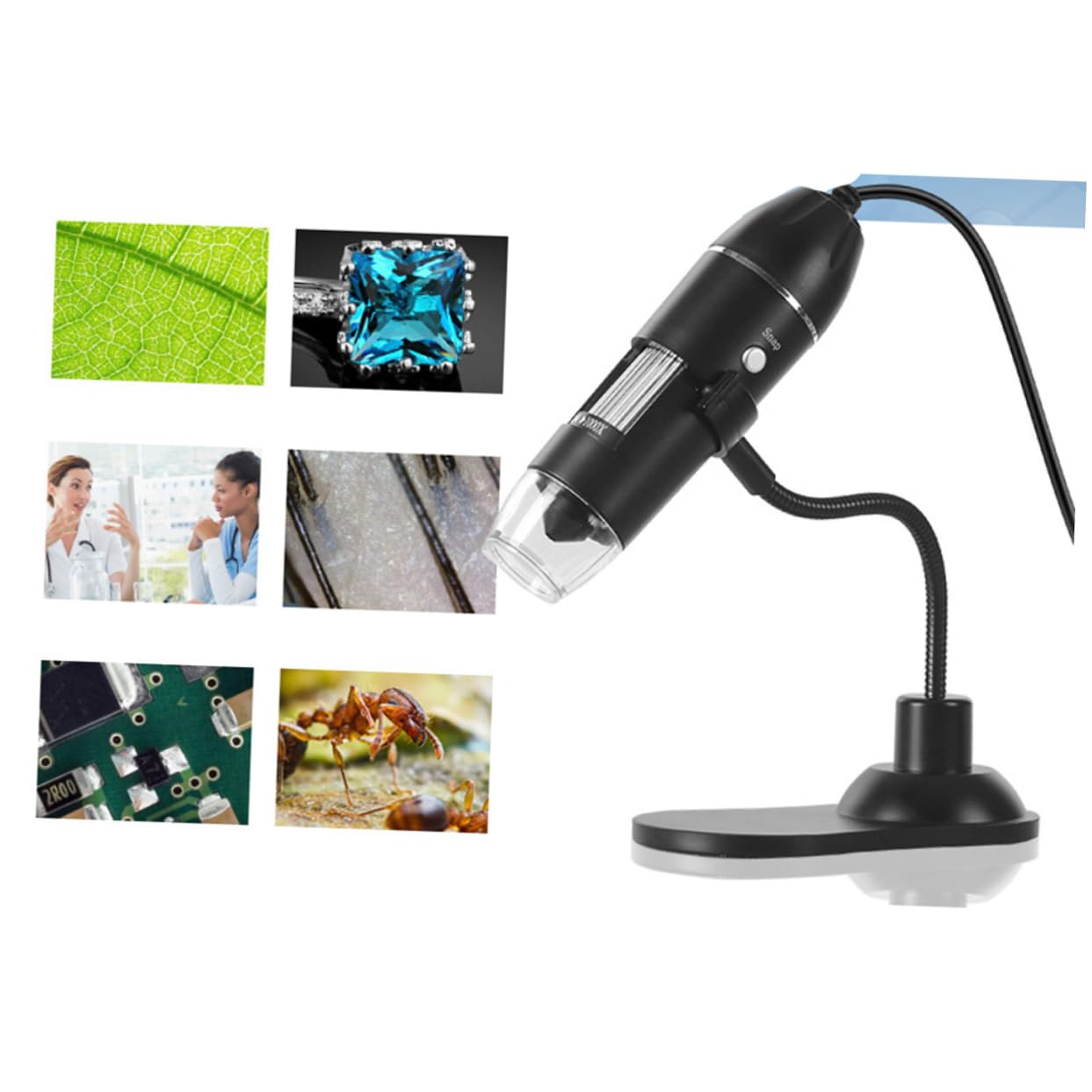 UKCOCO Digitale Lupe Mit Led-licht Flexibler Arm USB-anschluss Für Computer Für Reparatur Inspektion Elektronik Labor Und Mehr