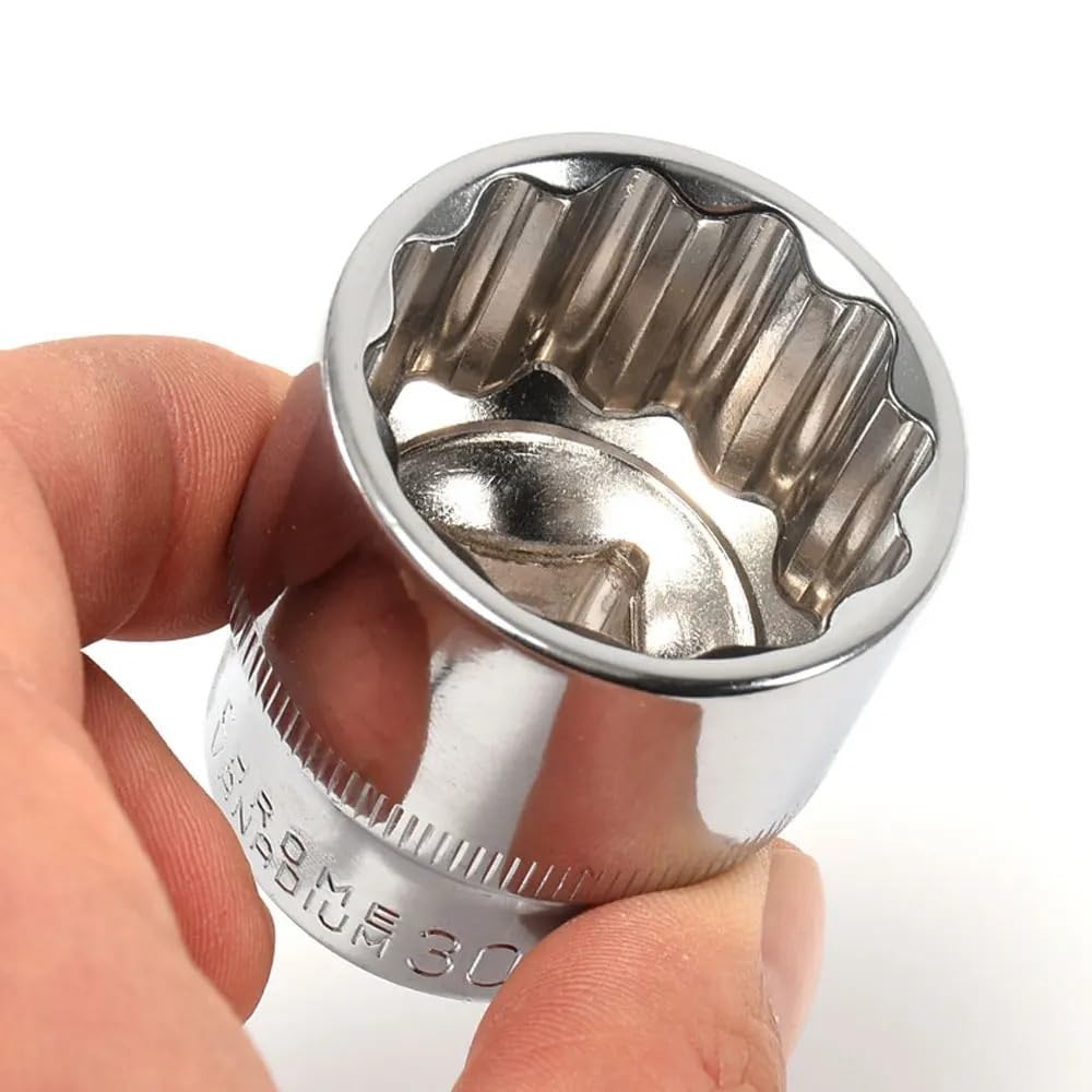 1/2 "napęd 12-punktowy krótki bit nasadowy 8-32mm klucz grzechotkowy zestaw zębów do samochodów naprawa Zestaw przedłużek(27mm 1Pcs)