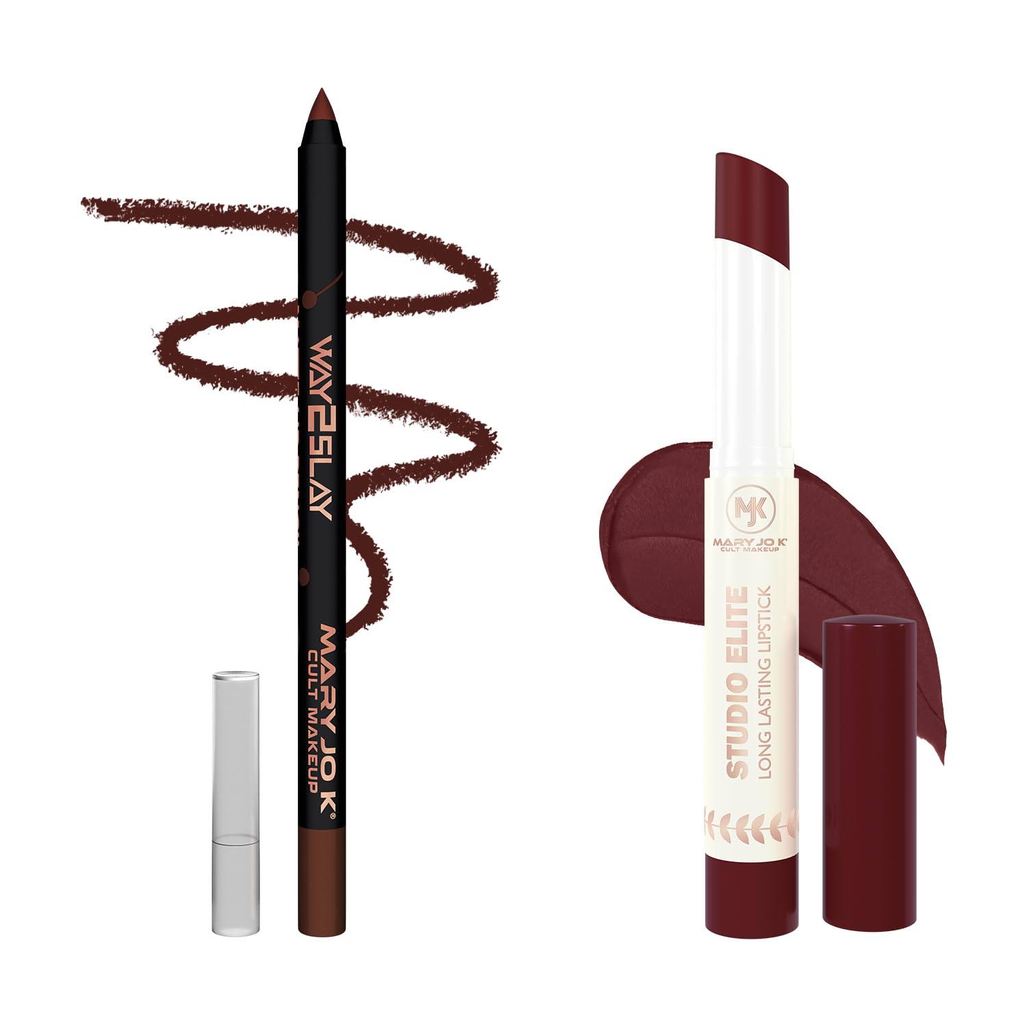 MARY JO K Soft Nude Combo – Matte Lip Pencil 1.5g (06 Light Brown) & Studio Elite Lipstick 2g (11 Hazelnut) | Highly Pigmented, Long-Lasting, Smooth Glide, Creamy Matte Finish, Lightweight, Moisturizing, Comfortable Wear Lip Makeup Combo for Women-picture-38