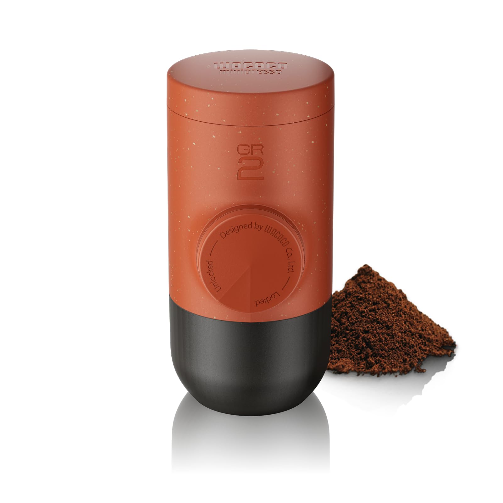 WACACO Minipresso GR2, cafetera de café molido portátil compatible con cafetera de café expreso, 18 bares operado manualmente (arcilla de cobre) (Copper Clay)