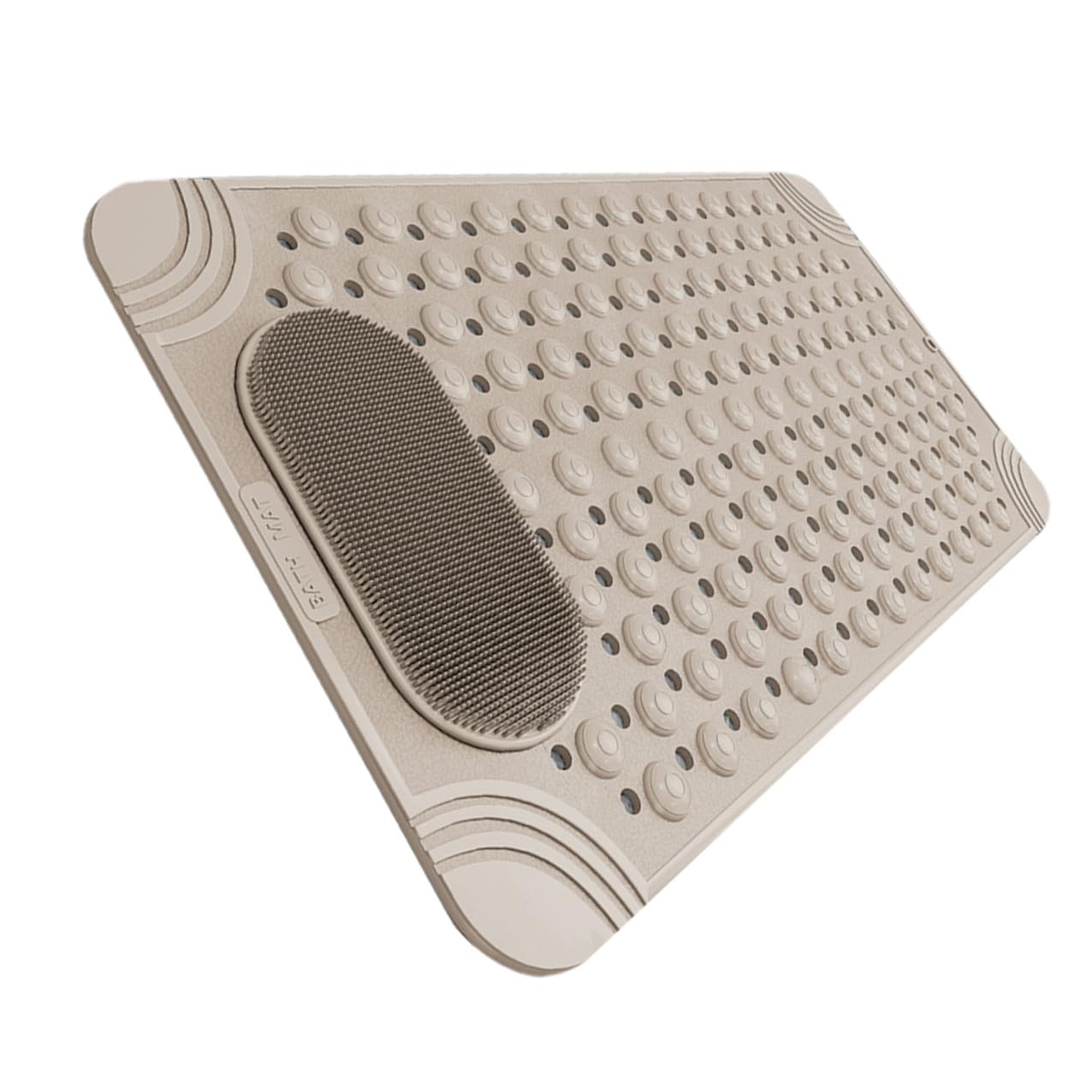 Alfombrilla de baño beige antideslizante para la ducha segura de toda la familia