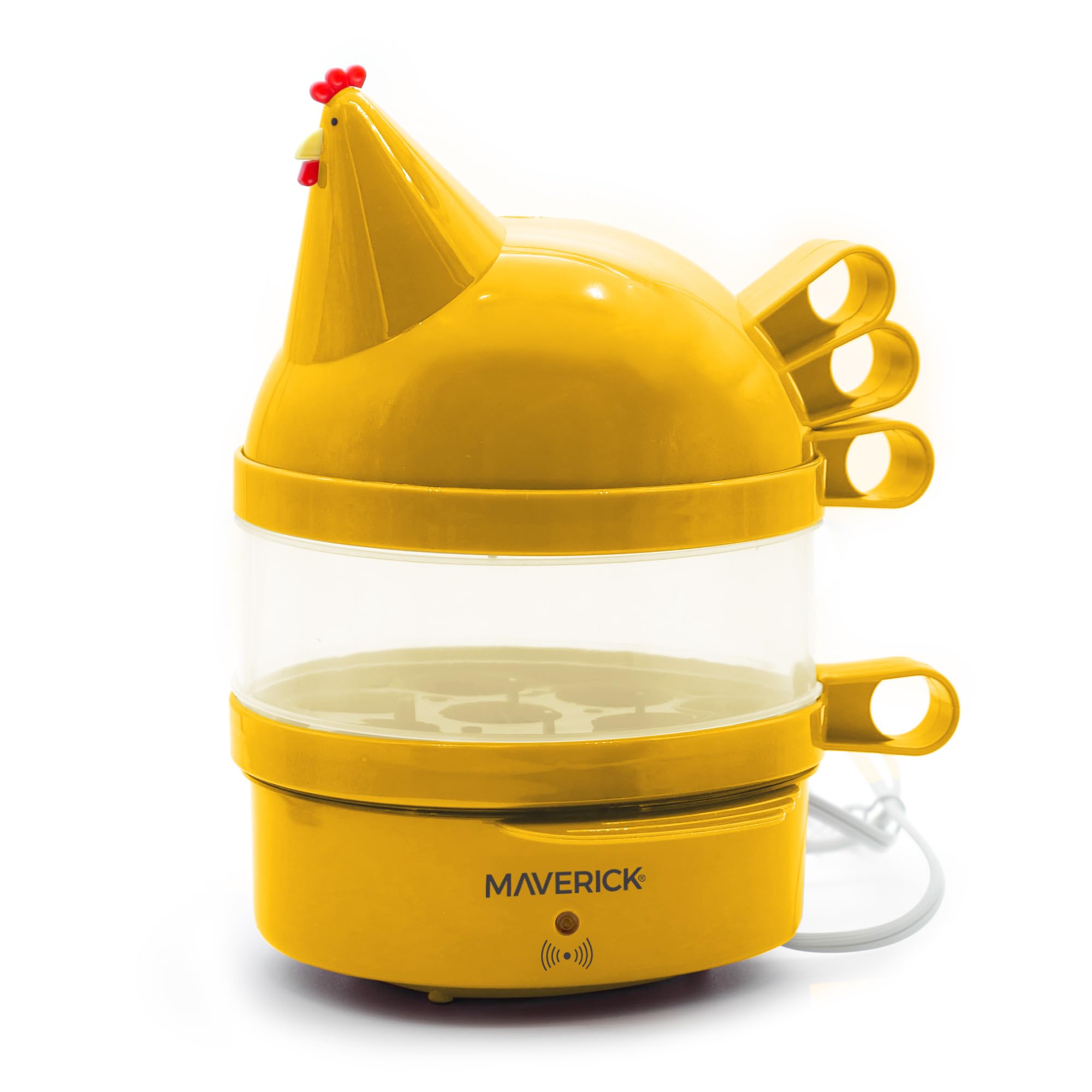 Maverick SEC-14 HENRIETTA HEN EGG COOKER | 14 Egg Capacity Electric Egg Maker for Hard, Soft & Poached Eggs | Fun Retro Hen Design, Dishwasher Safe - Yellow