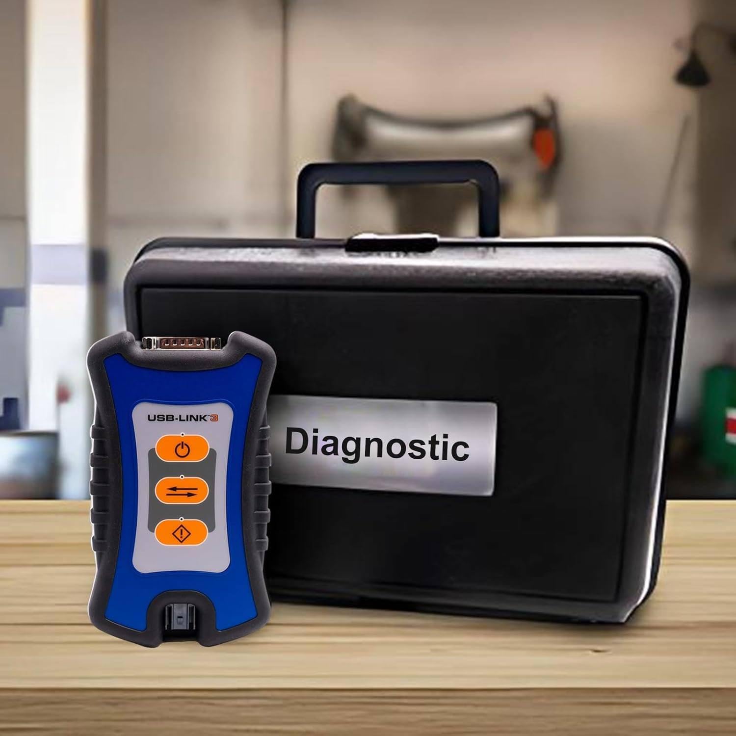 Herramienta de diagnóstico Nexiq USB Link 3 con Cable para Camiones de Alta Resistencia, escáner diésel para excavadoras universales - Incluye Kit Adaptador Completo