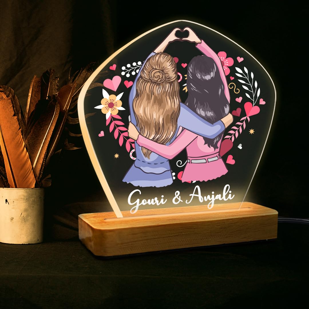 Fashionury Customized Acrylic LED Lamp with Name – Personalized Photo Frame Light for Birthday, Anniversary, Couple, Romantic Gifts for Women, Girls, Kids, Friend, Girlfriend – Home Decor Table Lamp-image-25