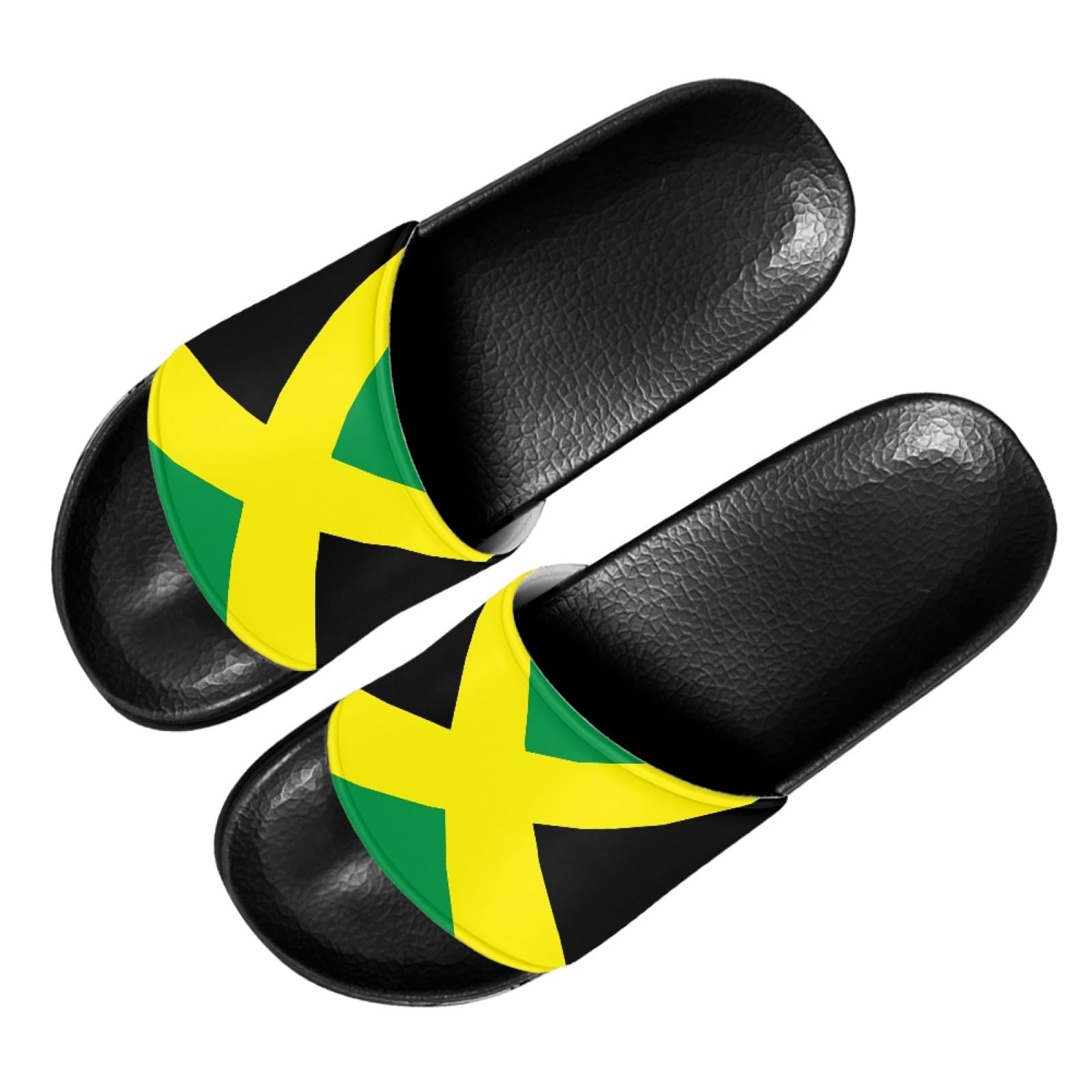Forchrinse Jamaican Flag Mens Womens Slide Sandals Indoor Outdoor Sandals Slippers Lightweight Soft Shower Slippers