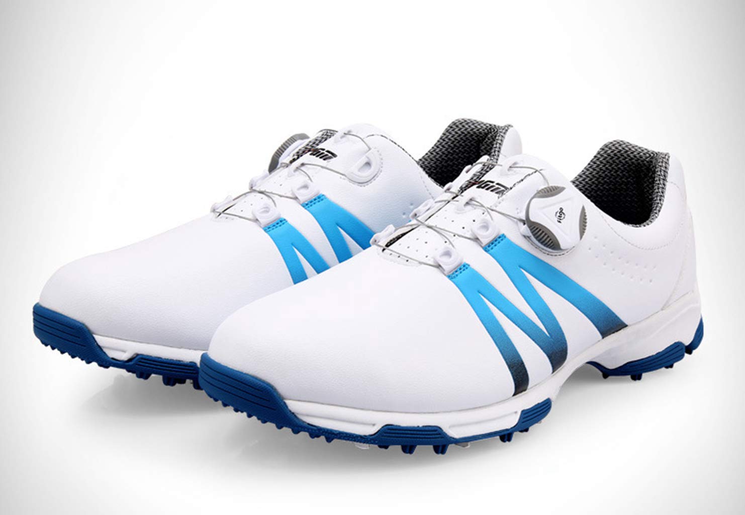 Chaussures de Golf pour Hommes, Chaussures de Golf Imperméables avec Système de Dentelle