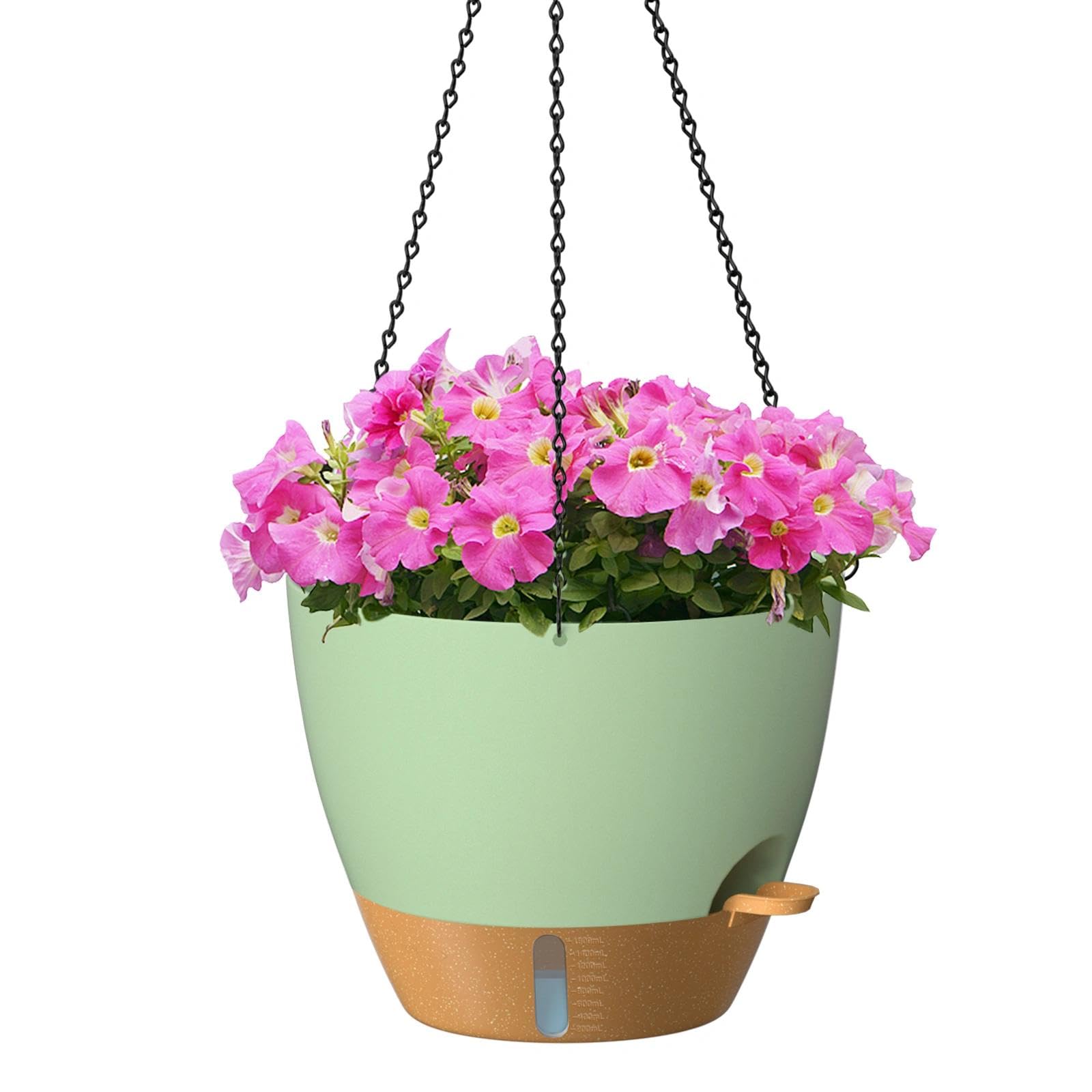 ZMTECH 12 Inch Self Watering Hanging Planter