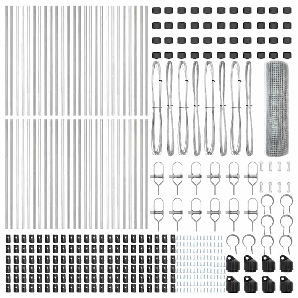 Set di pali robusti per un facile montaggio e design moderno, pali in acciaio per giardino e terrazza, pali resistenti alle intemperie con superficie verniciata a polvere