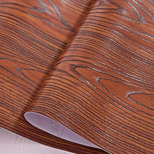 RedChimes-Self-Adhesive-Wallpaper-Waterproof-Old-Furniture-Vinyl-Stickers-Wooden-Door-Wardrobe-Desktop-PVC-Wall-Papers-Topical-Walnut-Brown-24-X-100-INCHES