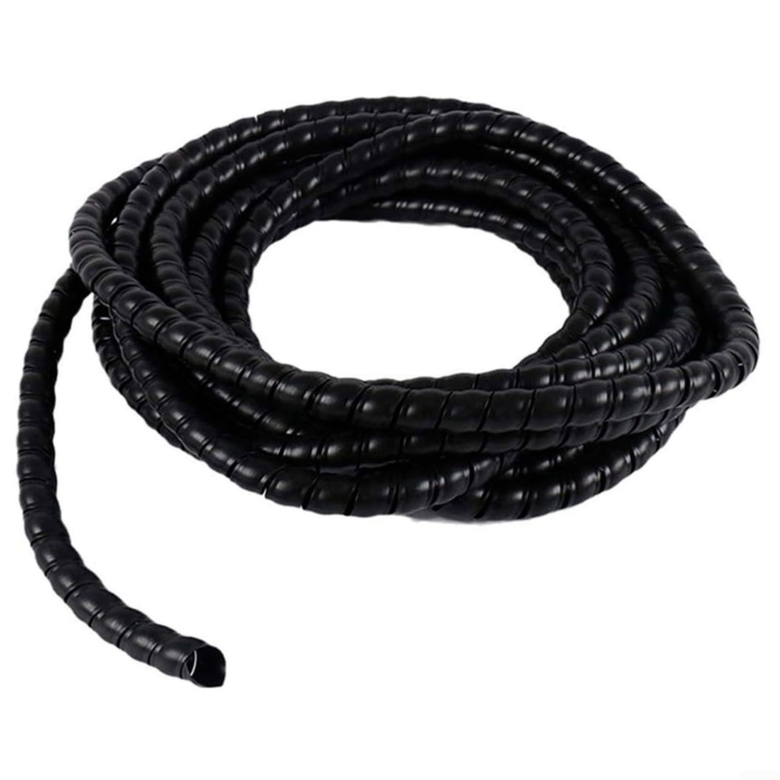 KiraKira Nero Spirale Ferita Wire Protector D20mm 25M Flessibile PP Cavo Organizzatore Tubo per Elettronica Idraulica