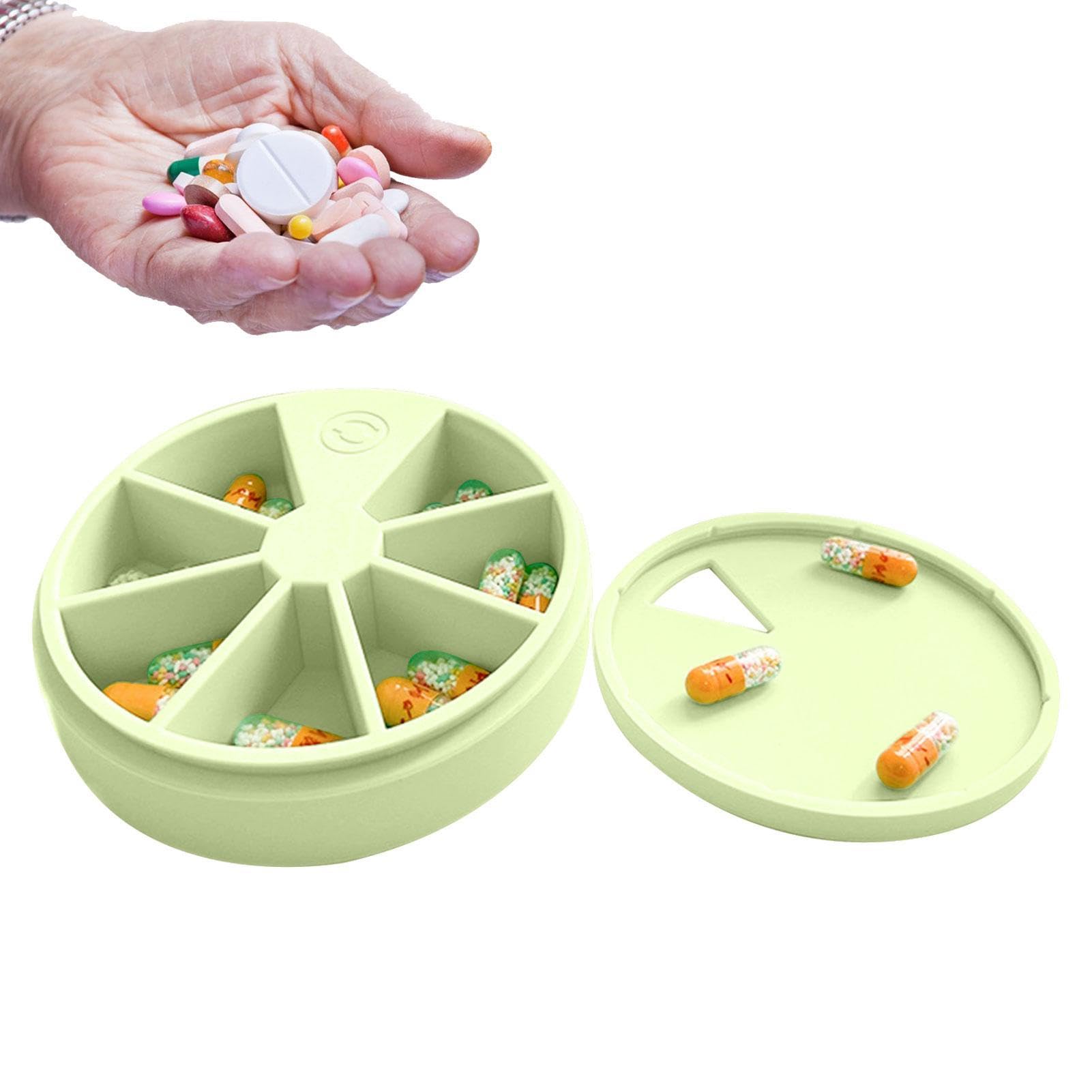 Pill Organizer - Dried Fruit Tray, Split Snack Tray, Entertaining Serving Tray | Round Adjustable Tray with Lid and Split Serving Tray with Bowls, Serving Tray