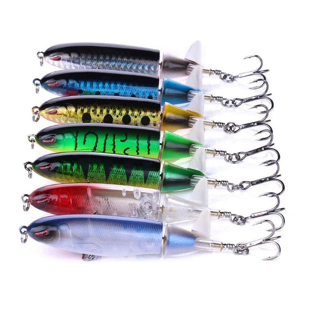 8 Teile/los Whopper Popper 10 cm 13,2 g Angelköder Künstliche Wobbler Hard Köder Plocher Weiche Rotierende Schwanz für Karpfenfischen DaJiKan