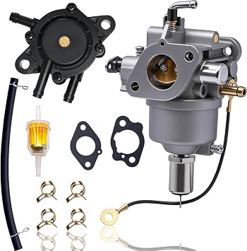 15003-7034 AM130924 Carburetor Compatible with Kawasaki FH531V 4 Stroke Lawn Tractor Engines Fits For John Deere LT180 LX277 FH500V-BS11 Tractor with Fuel Pump