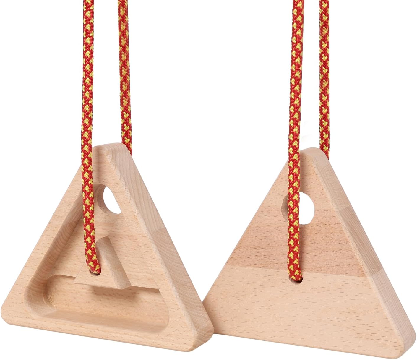 2Pcs Triangle Climbing Hangboard with Rope, Training Finger Grip,Fingerboard Rock Climbing for Outdoor Home