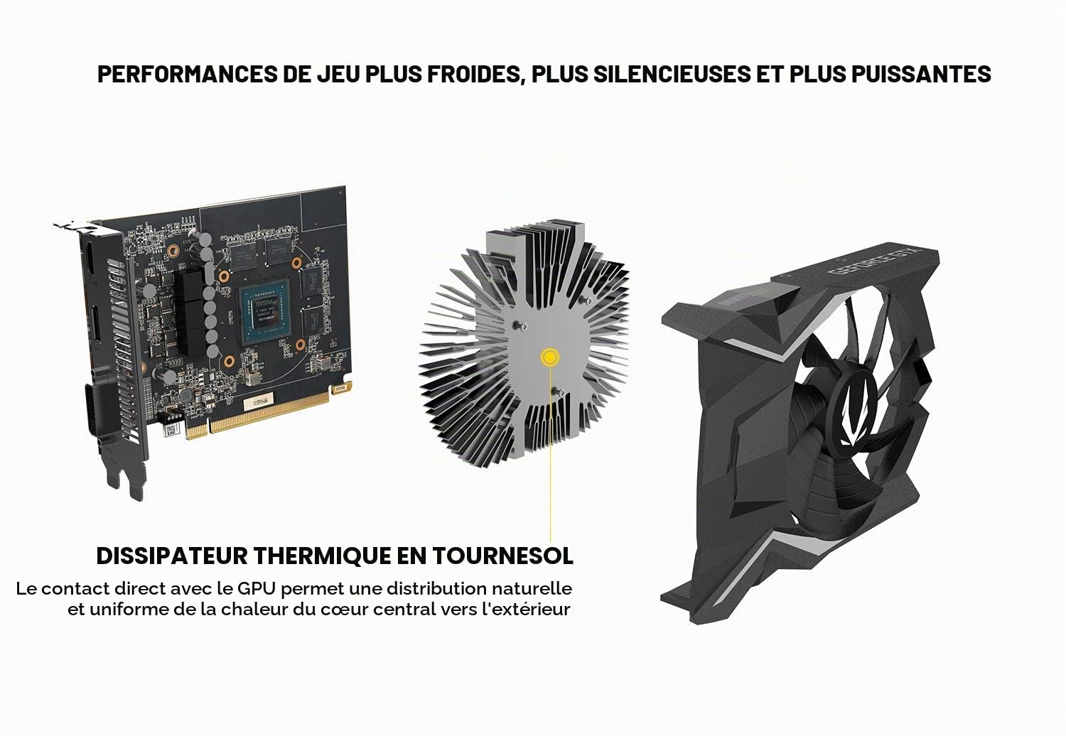 Zotac Carte Graphique Gaming GeForce GTX 1650 OC, 4096 MB GDDR5 896 Core, 1485 MHz GPU, 1695 MHz Boost Noir ZT-T16500F-10L