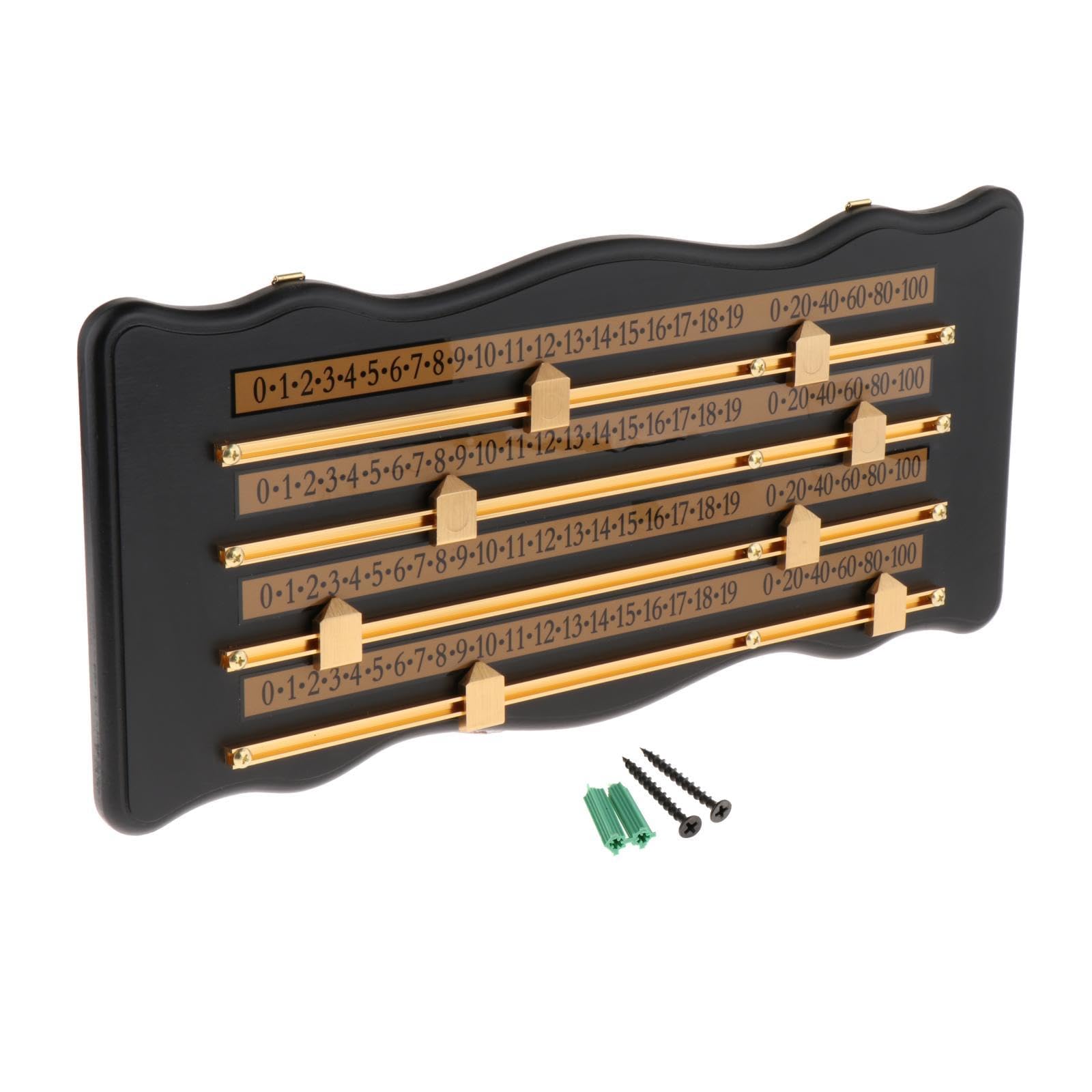 Marcador de Shuffleboard, Snooker, Billar, Madera con Tornillos de Instalación.