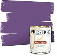 Vista 11 de PRESTIGE Pinturas de pintura interior e imprimación en uno, 1 galón, plano, combinación comparable de Sherwin Williams* Kimono Violet*