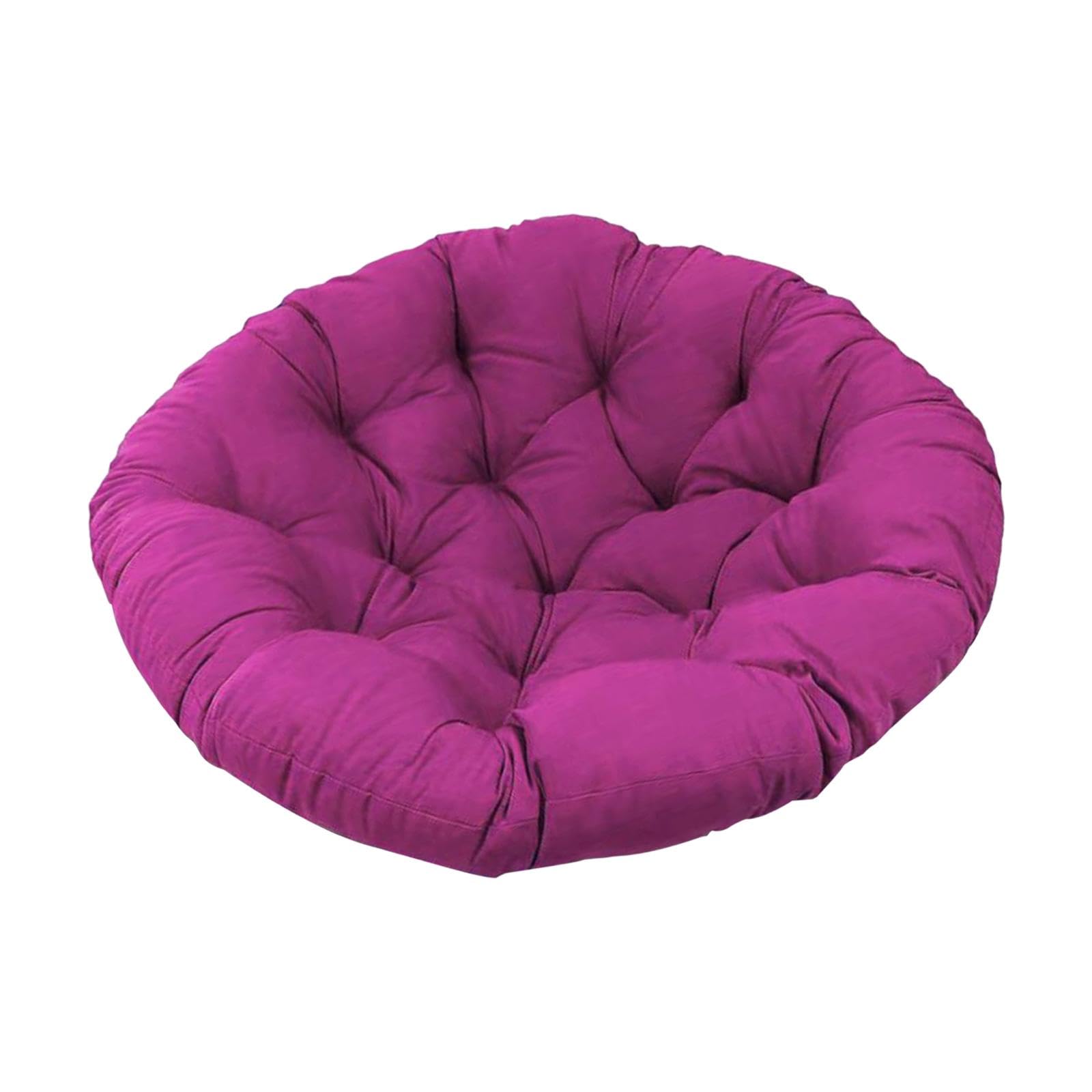 Fauteuil suspendu avec coussin violet fait main pour balancelle œuf