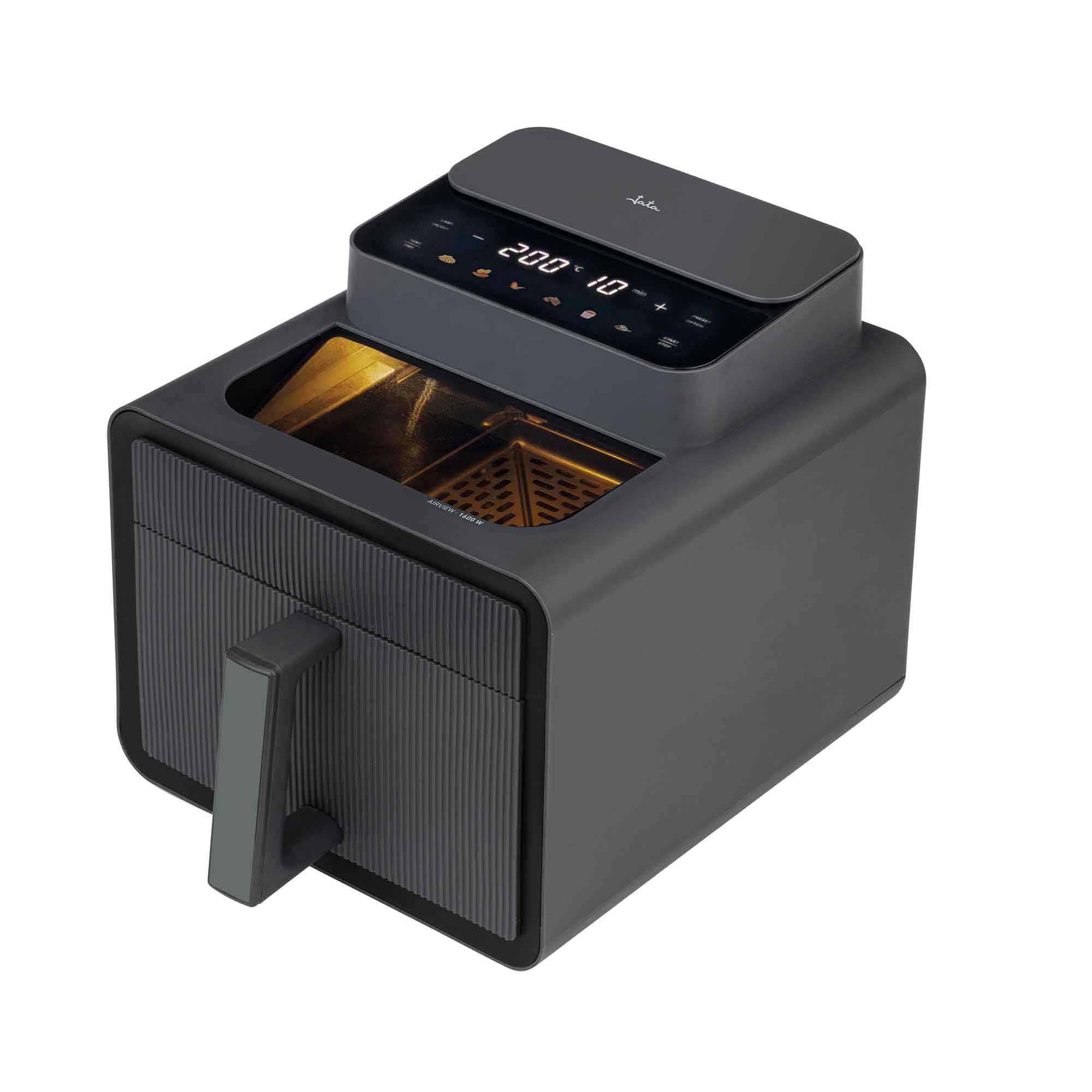 JATA JEFR1270 - Freidora sin Aceite 7L 1600W con Ventana Transparente, Air Fryer Grande con 6 Programas, 200ºC, Cestillo Antiadherente sin BPA, Desconexión Automática