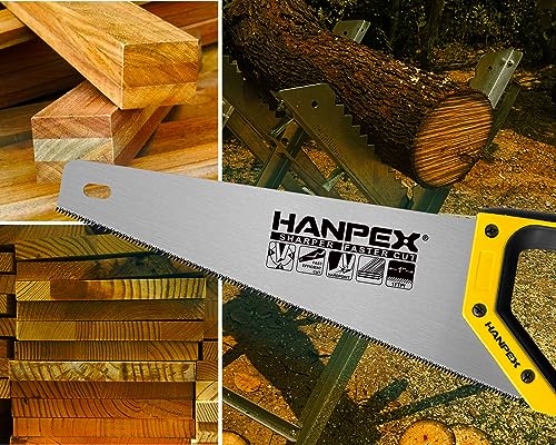Hanpex 350mm (14inch) Pro Hand Saw, 11 TPI Fine-Cut Handsaw - Sharp Manual Saw Idea for Cutting Wood, Sawing, Gardening, Trimming, Plastic Pipe, Drywall 6 Hanpex 350mm (14inch) Pro Hand Saw, 11 TPI Fine-Cut Handsaw - Sharp Manual Saw Idea for Cutting Wood, Sawing, Gardening, Trimming, Plastic Pipe, Drywall - Image 6