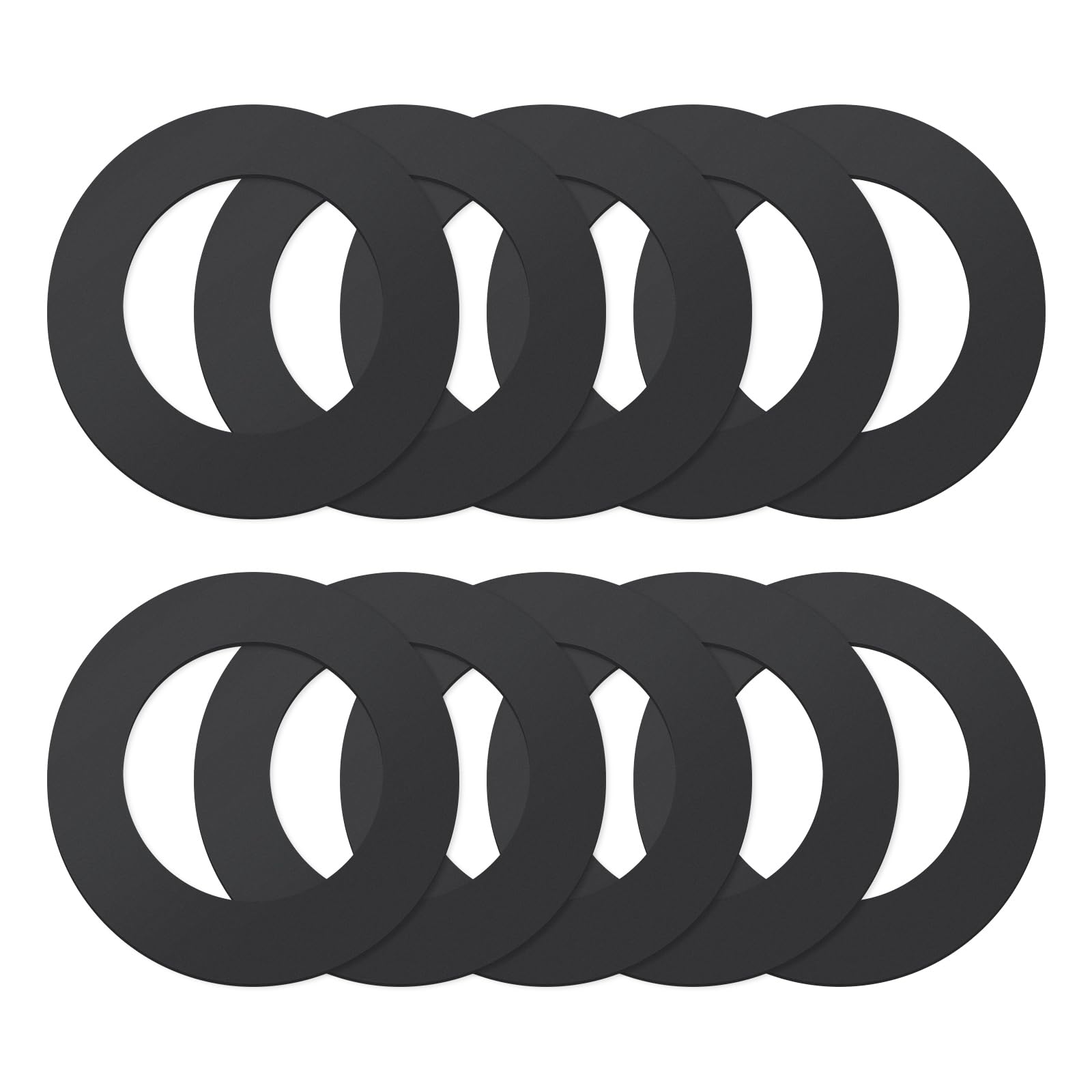 ECSiNG 10PCS 1-3/4" ID x 2-3/4" OD Large Flat Rubber Gasket Seal Bathtub Drain Shoe Bath Tub Seal