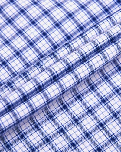 Alimens & Gentle Mens Plaid Short Sleeve Button Down Shirts Cotton Regular Fit Casual Gingham Shirts - Image 5