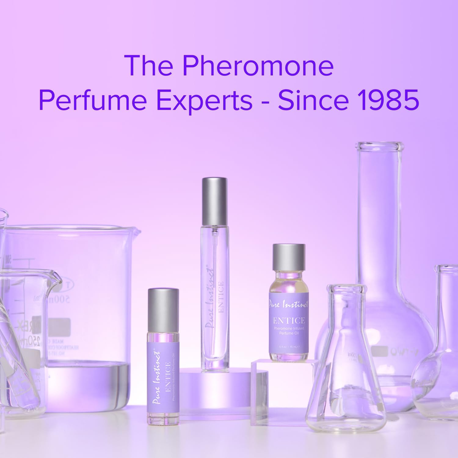 Pure Instinct ENTICE The Original Pheromone Infused Essential Oil Perfume Cologne - For Her Women - TSA Ready (Dropper Bottle 0.5 Fl. Oz./15mL)