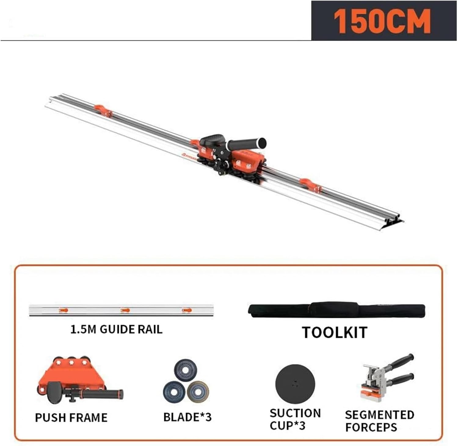 Glass Cutter Tool, 150CM Ceramic Tile Cutting Tool Glass Push Knife + Opener Vacuum Suction Cup Manual Floor Hand Tools,DIY Glass Cutting