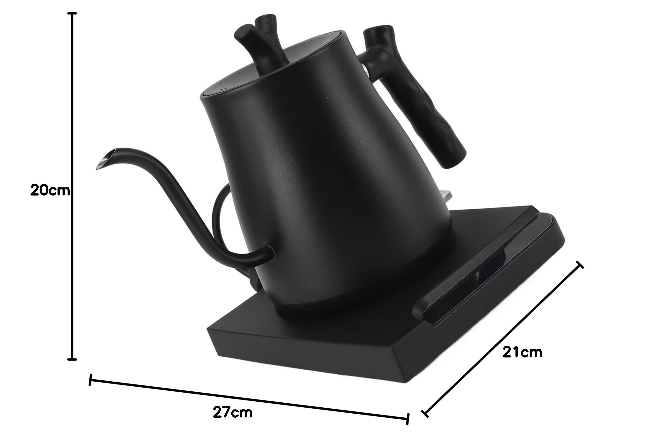 Hervidor Eléctrico con Cuello de Cisne de 1000 W, Calentamiento Rápido, Acero Inoxidable, Capacidad de 800 Ml con Vertido Preciso, Ideal para Preparar té y café (Enchufe europeo